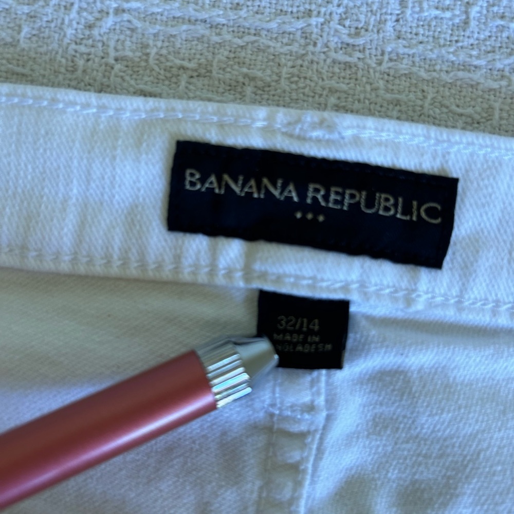 Banana Republic White Women Jeans 90’s Preppy Y2K Vintage - Picture 8 of 8